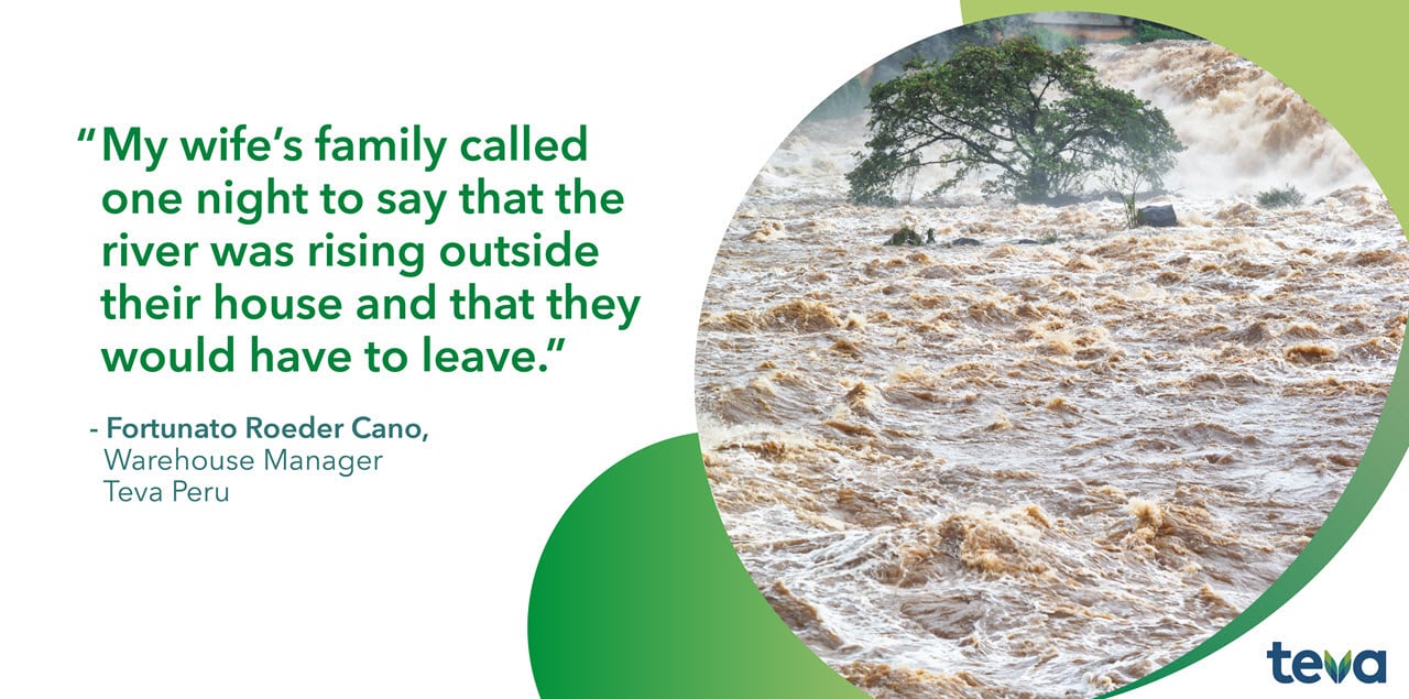 "My wife's family called one night to say that the river was rising outside their house and that they would have to leave"